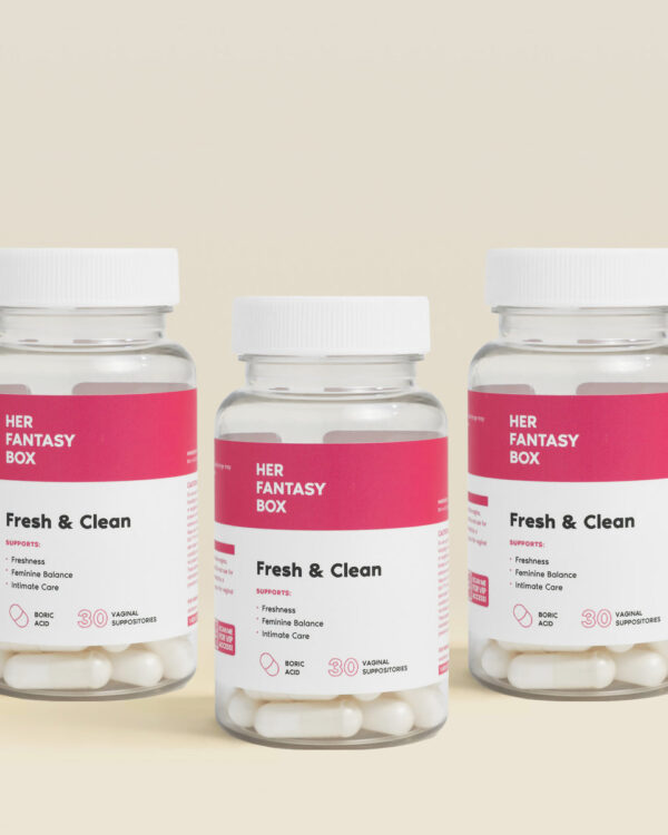 Fresh & Clean Boric Acid Vaginal Suppository - 3 pk