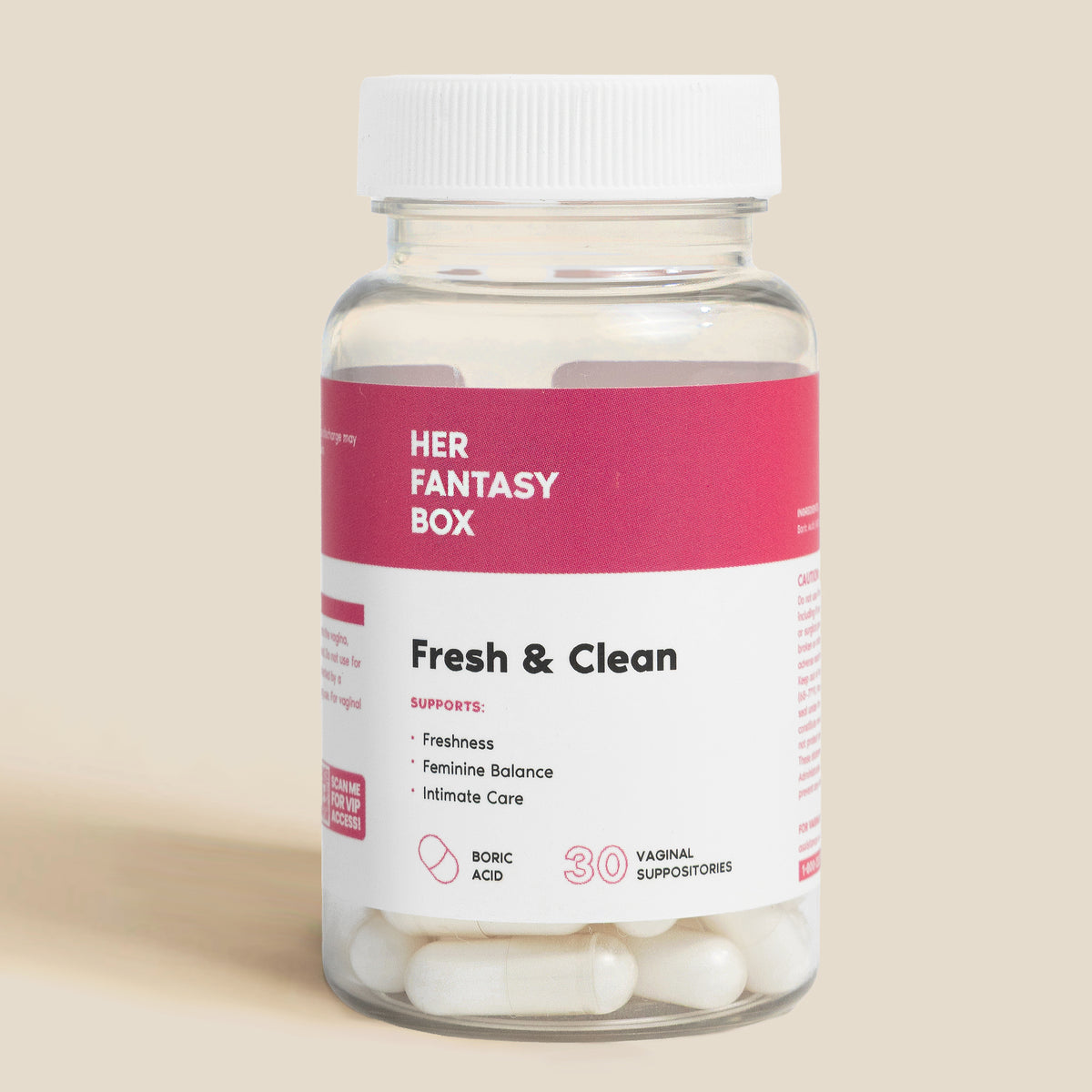 Fresh and Clean pH Balancing Boric Acid Vaginal Suppository
