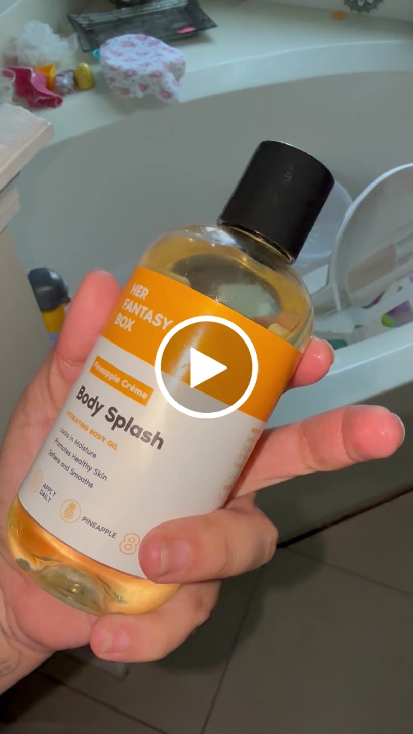 Customer photo review of Body Splash - Skin Smoothing Body Oil  (Pineapple Creme)