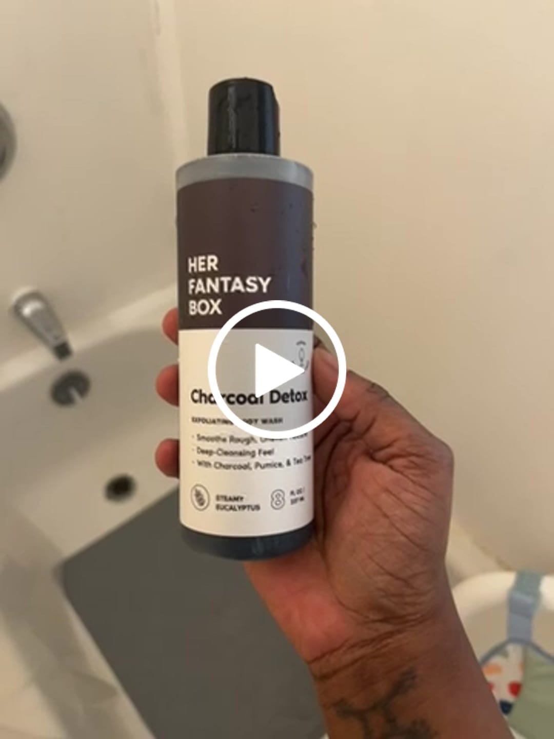 Customer photo review of Charcoal Detox Exfoliating Body Wash