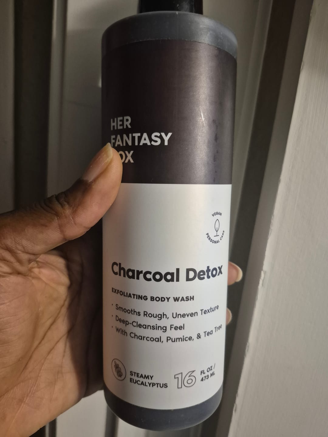 Customer photo review of Charcoal Detox Exfoliating Body Wash
