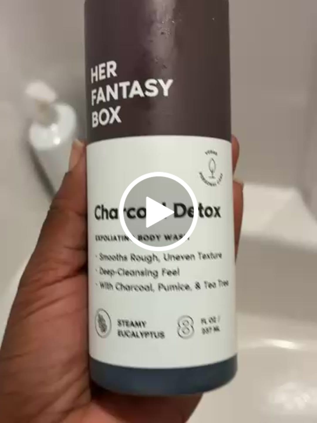Customer photo review of Charcoal Detox Exfoliating Body Wash
