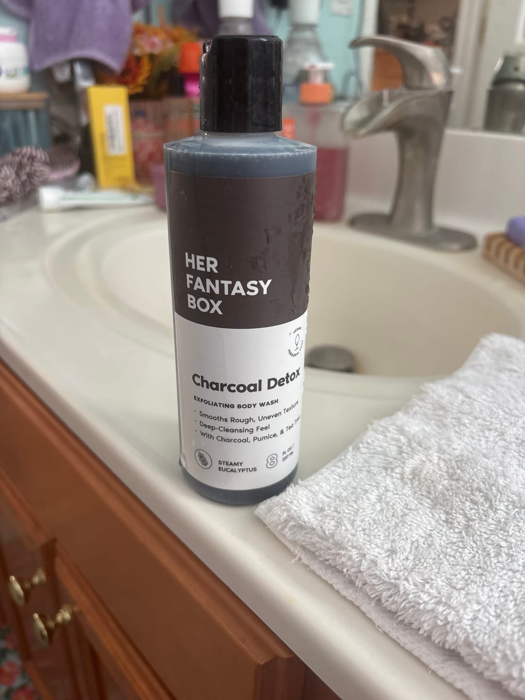 Customer photo review of Charcoal Detox Exfoliating Body Wash
